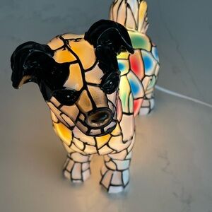 Mosaic LED Dog lamp Colorful Stained Glass Style